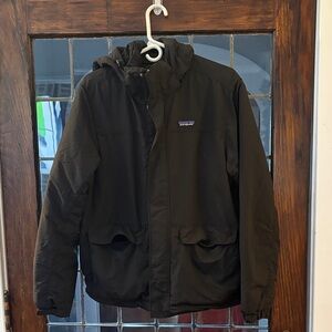 Patagonia Men's Black Isthmus Puffer Coat Size Medium